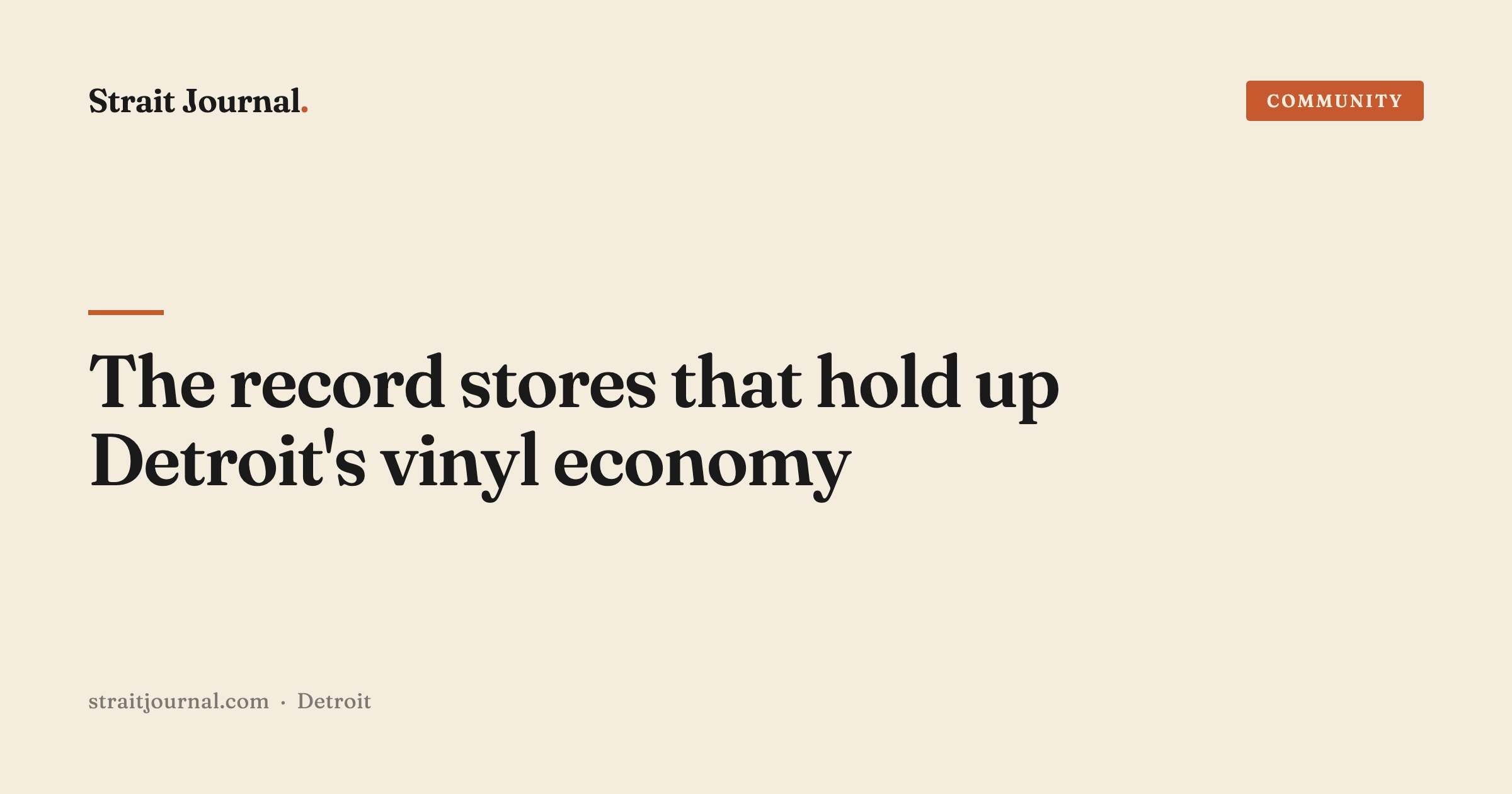 The record stores that hold up Detroit's vinyl economy