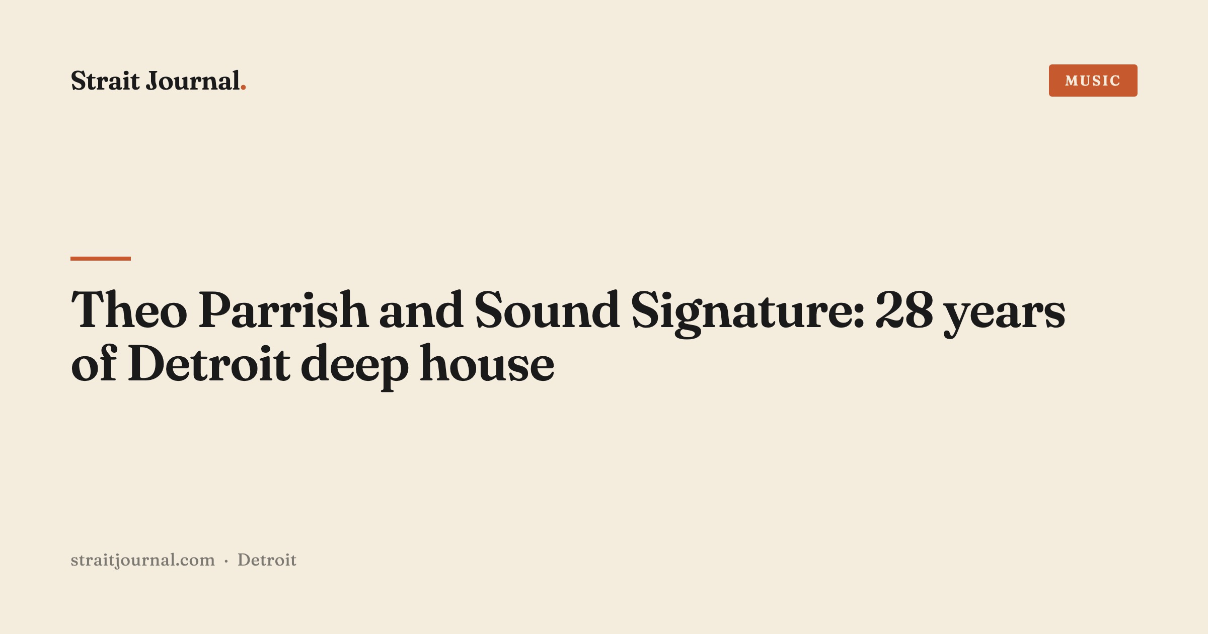 Theo Parrish and Sound Signature: 28 years of Detroit deep house