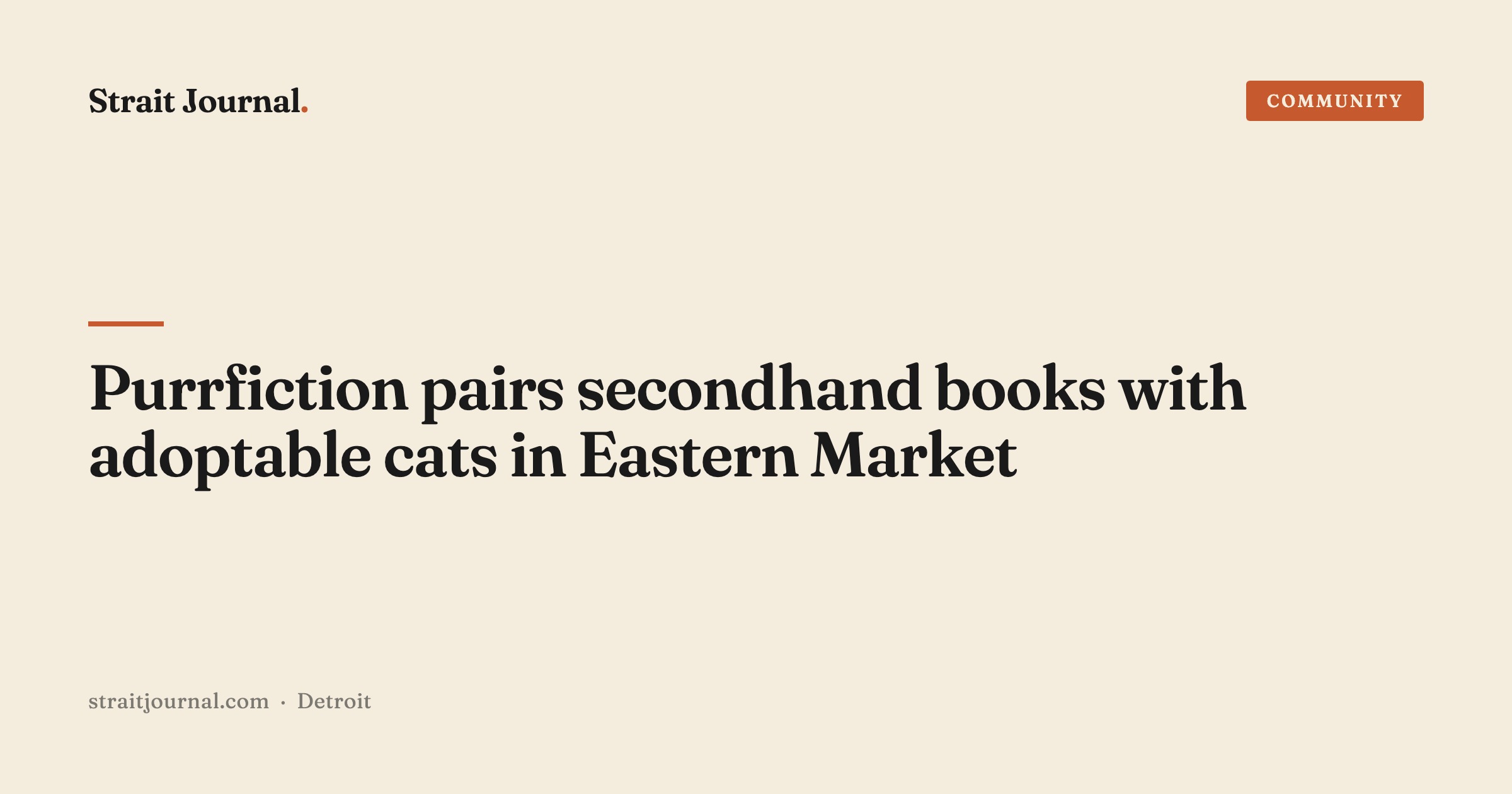Purrfiction pairs secondhand books with adoptable cats in Eastern Market