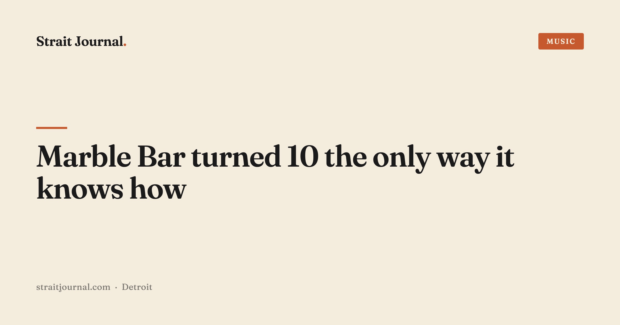 Marble Bar turned 10 the only way it knows how